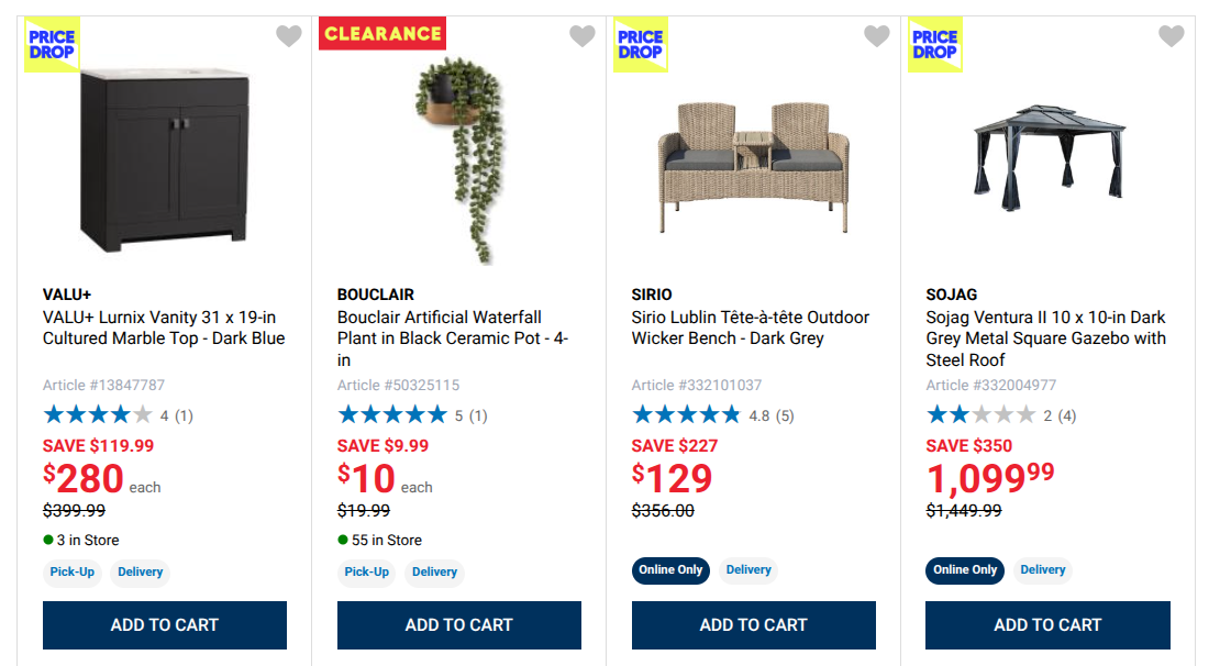 RONA Canada: Warehouse Sale up to 70% off + More