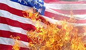 Cops: Half-Naked Iowa Woman, 21, Caught Burning Stolen American Flags At 4:25 AM