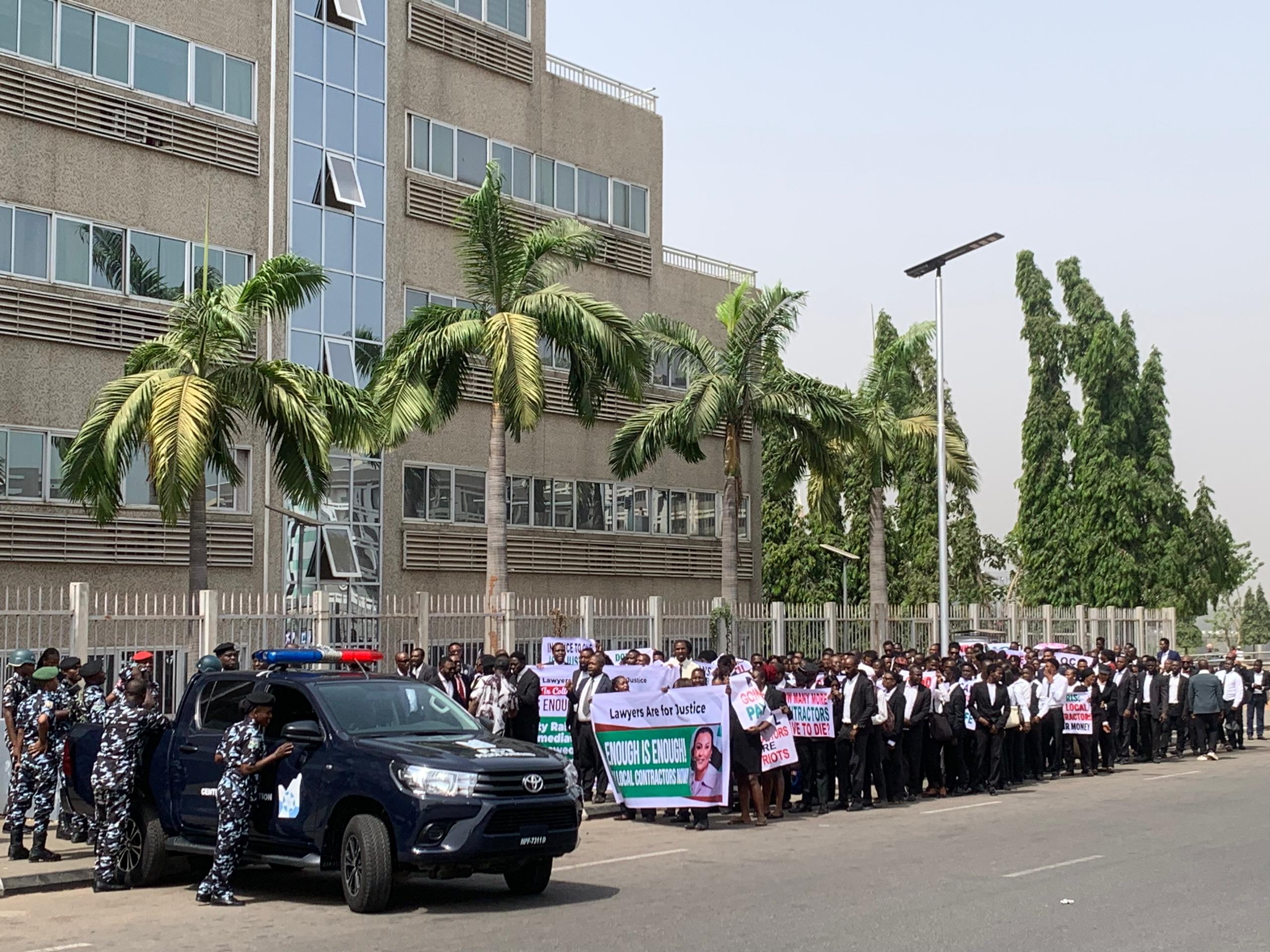 500 Lawyers storm finance ministry over unpaid debts to contractors