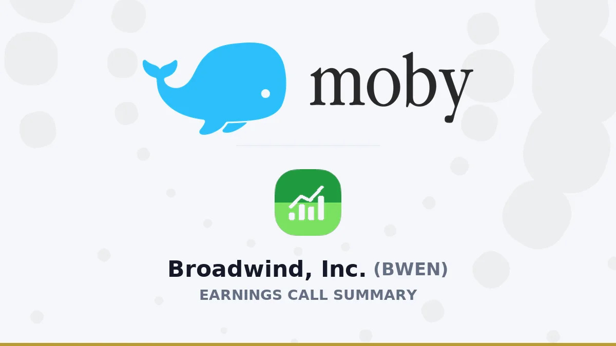 Broadwind, Inc. Q2 2026 Earnings Call Summary