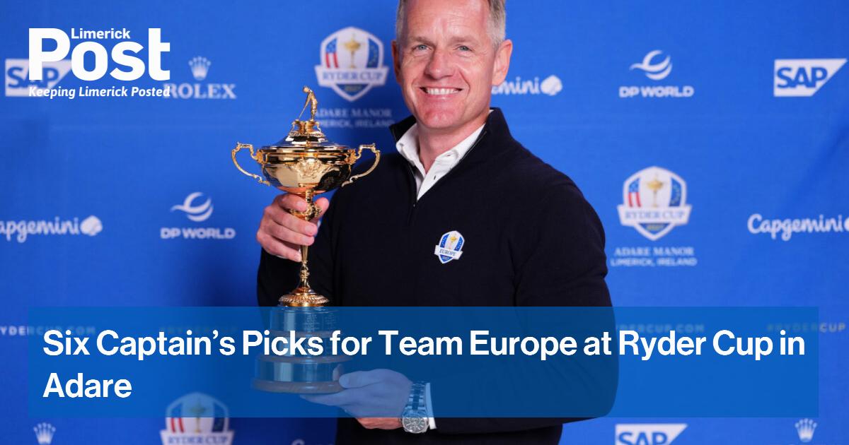 Six Captain’s Picks for Team Europe at Ryder Cup in Adare