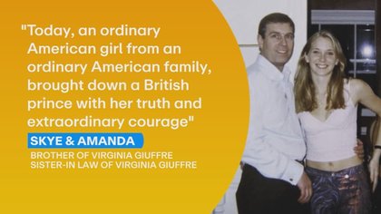 Family of Prince Andrew's main accuser Virginia Giuffre issues statement