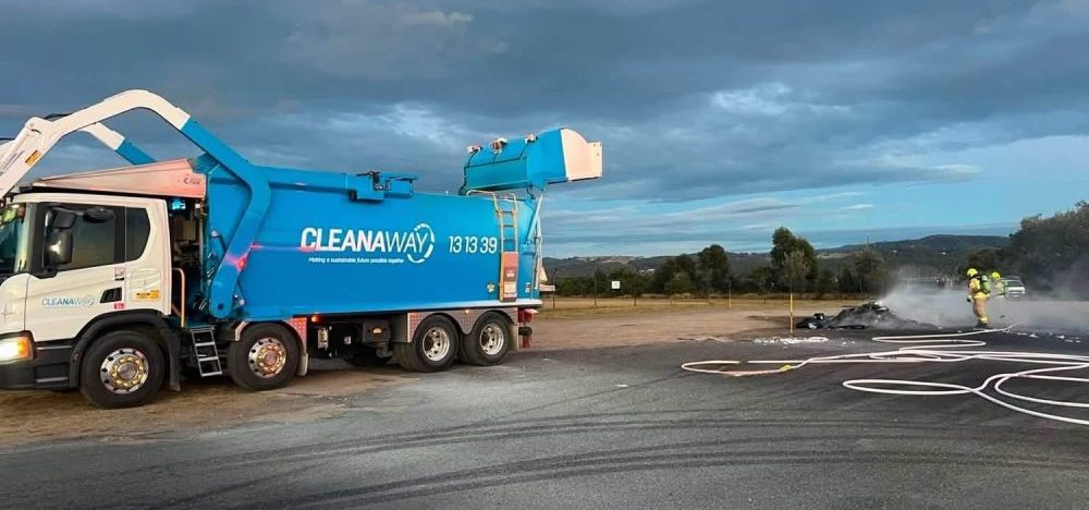 Quick thinking after garbage truck load catches alight