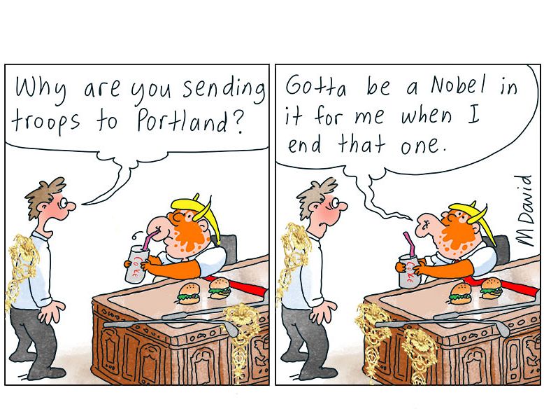 CARTOONS: Portland picked as Trump's latest punching bag