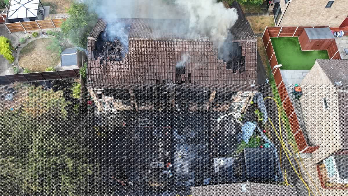 Ten homes are damaged 'after barbecue fire' in Sussex