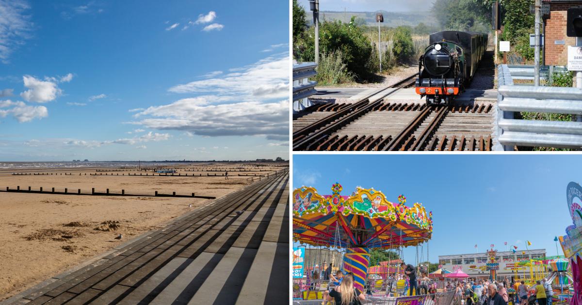 The seaside village 2 hours away with a theme park and miniature railway