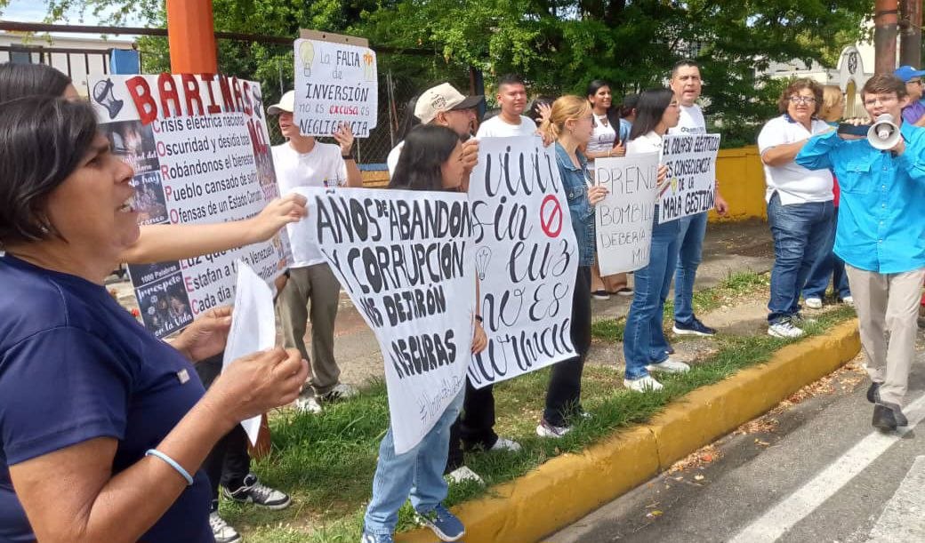 Protestan en Barinas por la intensidad de los apagones