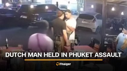 Dutch man held at Phuket Airport over assault on Thai vendor