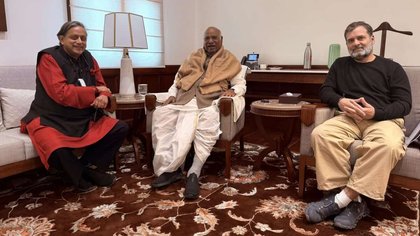 All is good: Shashi Tharoor after meeting Kharge-Rahul