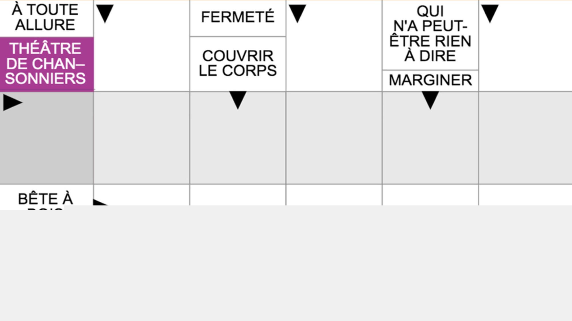 Mini fléchés gratuits - 7 août 2026 Grille n°3567