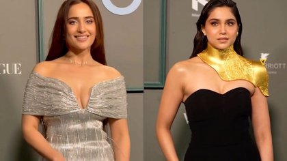 Kusha Kapila Sizzles In Sexy Off-Shoulder Gown, Sharvari Stuns In Bold Strapless Dress | Watch