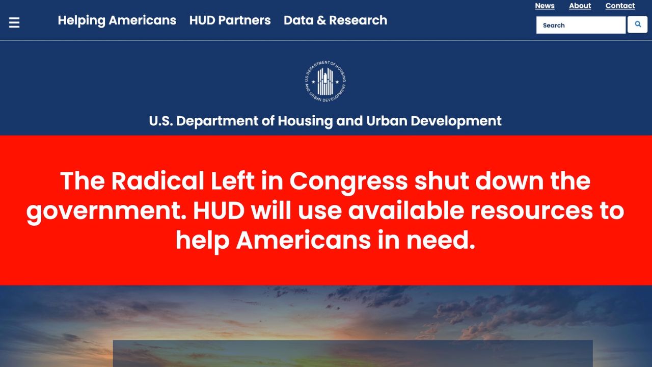 Government Website Officially Blames ‘Radical Left in Congress’ for Shutdown With Blazing Red Banner