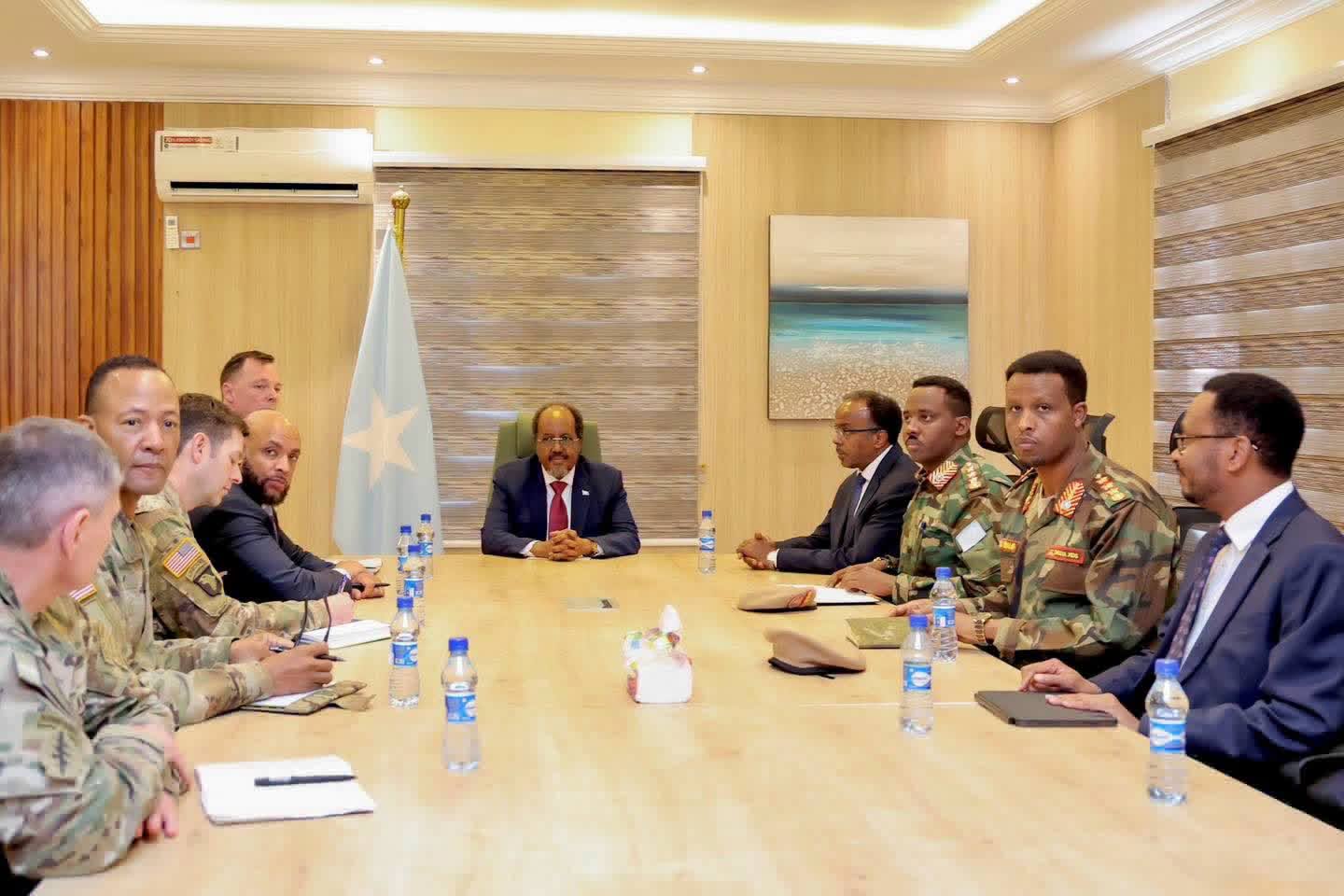 Madaxweyne Xasan oo la kulmay Taliyaha Ciidamada AFRICOM
