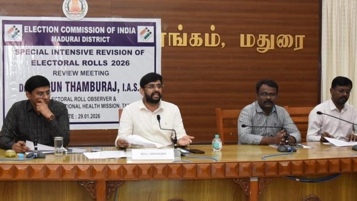Officials inspect SIR works in Madurai