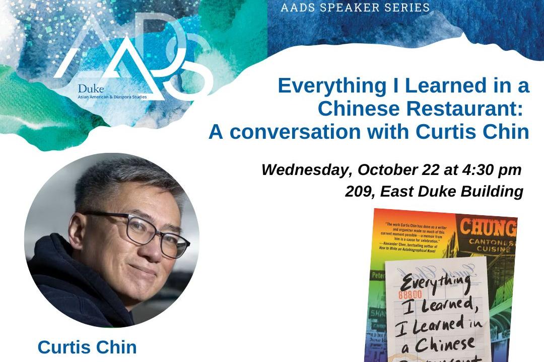 AADS Speaker Series: Everything I Learned, I Learned in a Chinese Restaurant