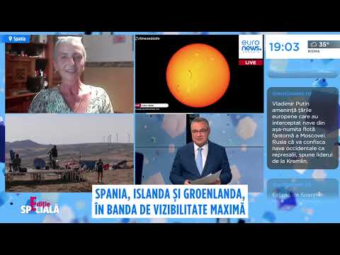 Spania, Islanda și Groenlanda, în banda de vizibilitate maximă a eclipsei