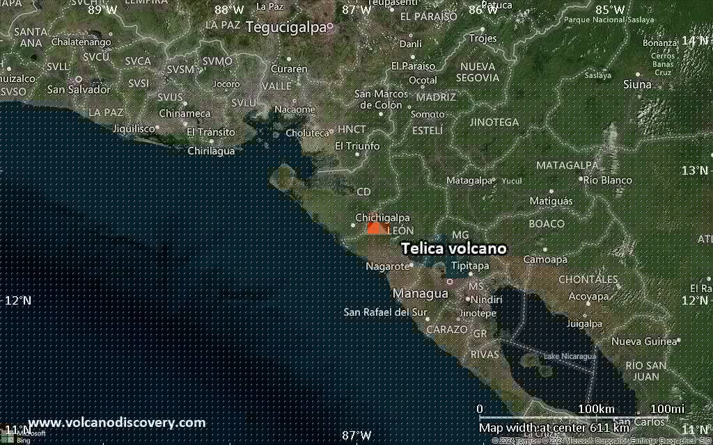 Telica Volcano Volcanic Ash Advisory: LGT VA EM LKLY  to 6500 ft (2000 m)