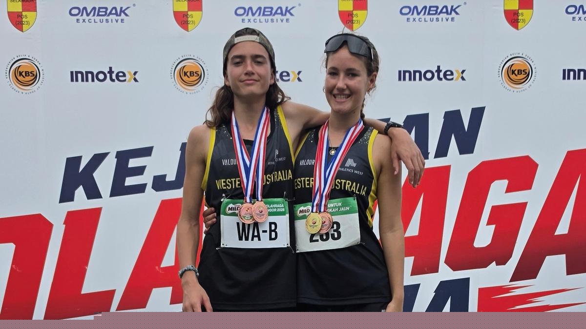 Dongara duo Tarlah and Faelan Smith bag healthy medal haul after making overseas athletics debut in Malaysia