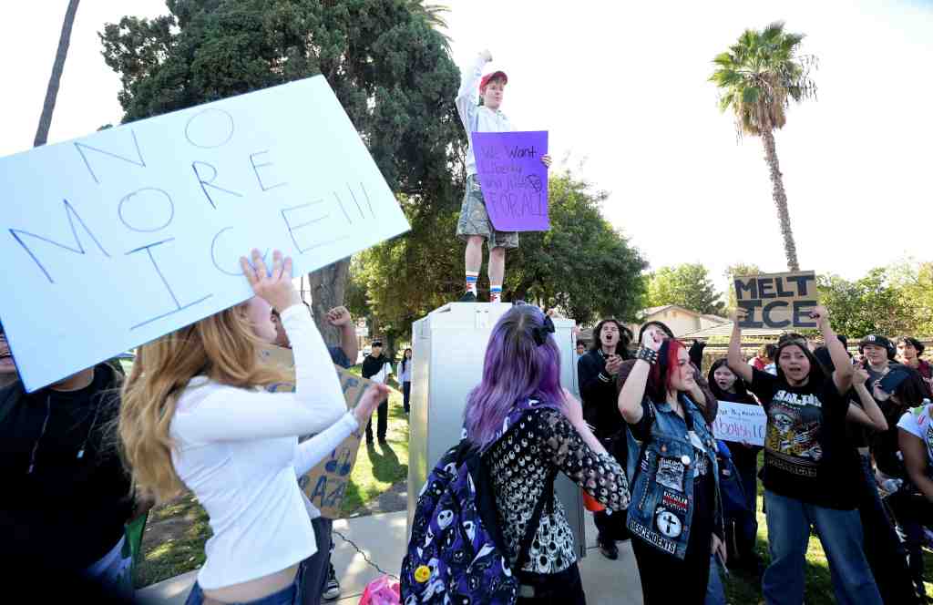 Inland Empire students walk out to protest ICE operations across U.S.