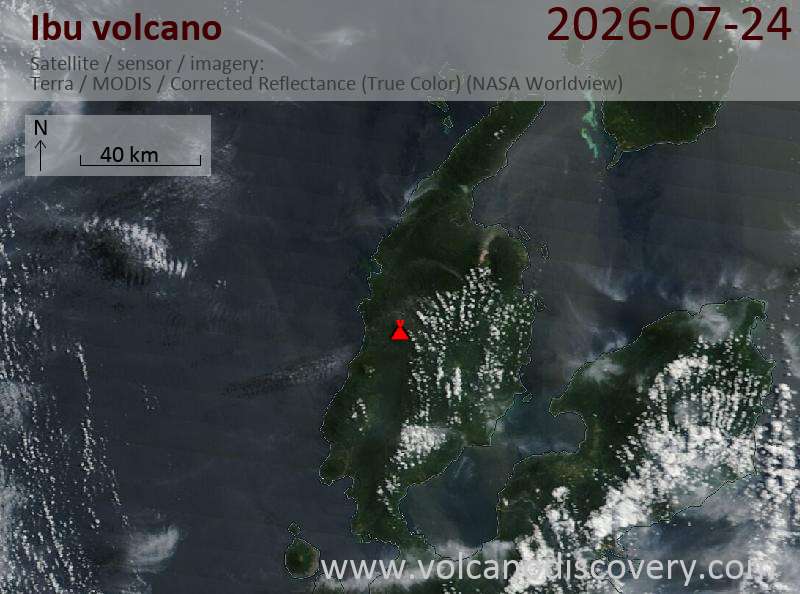 Ibu Volcano Volcanic Ash Advisory: VA TO FL070 REPORTED AT 24/0310Z EST VA DTG: 24/0430Z to 7000 ft (2100 m)