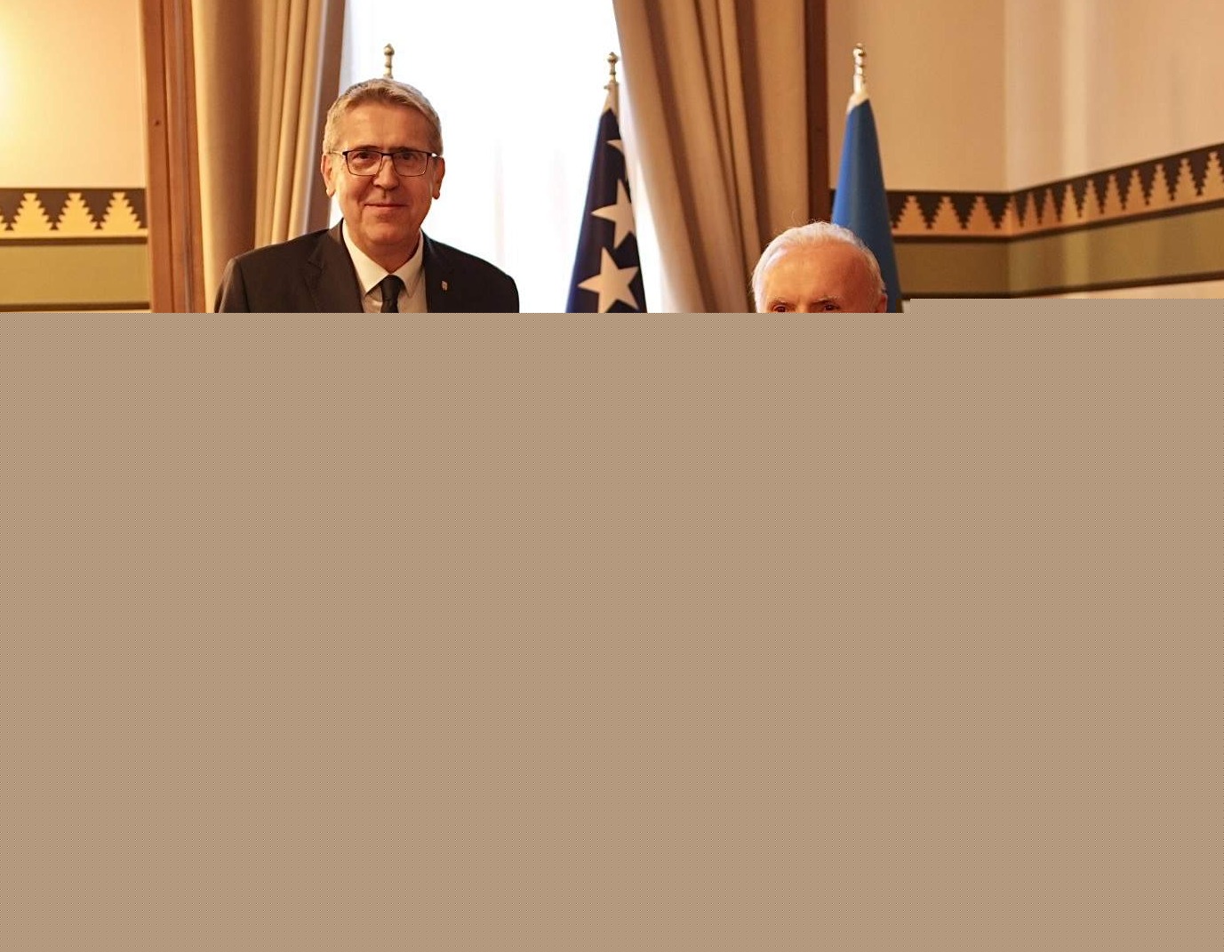 Avdić u Vijećnici primio Dinu Merlina: Sarajevo i građani su izuzetno ponosni i zahvalni