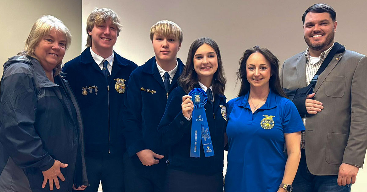 Tate High FFA’s Maegan Coleman Places First In District Public Speaking