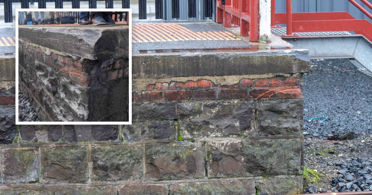 Bluestone puzzle: $400k fix as trains scrape historic Ballarat platform
