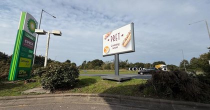 Sign teases arrival of major chain to services off A12 outside Ipswich