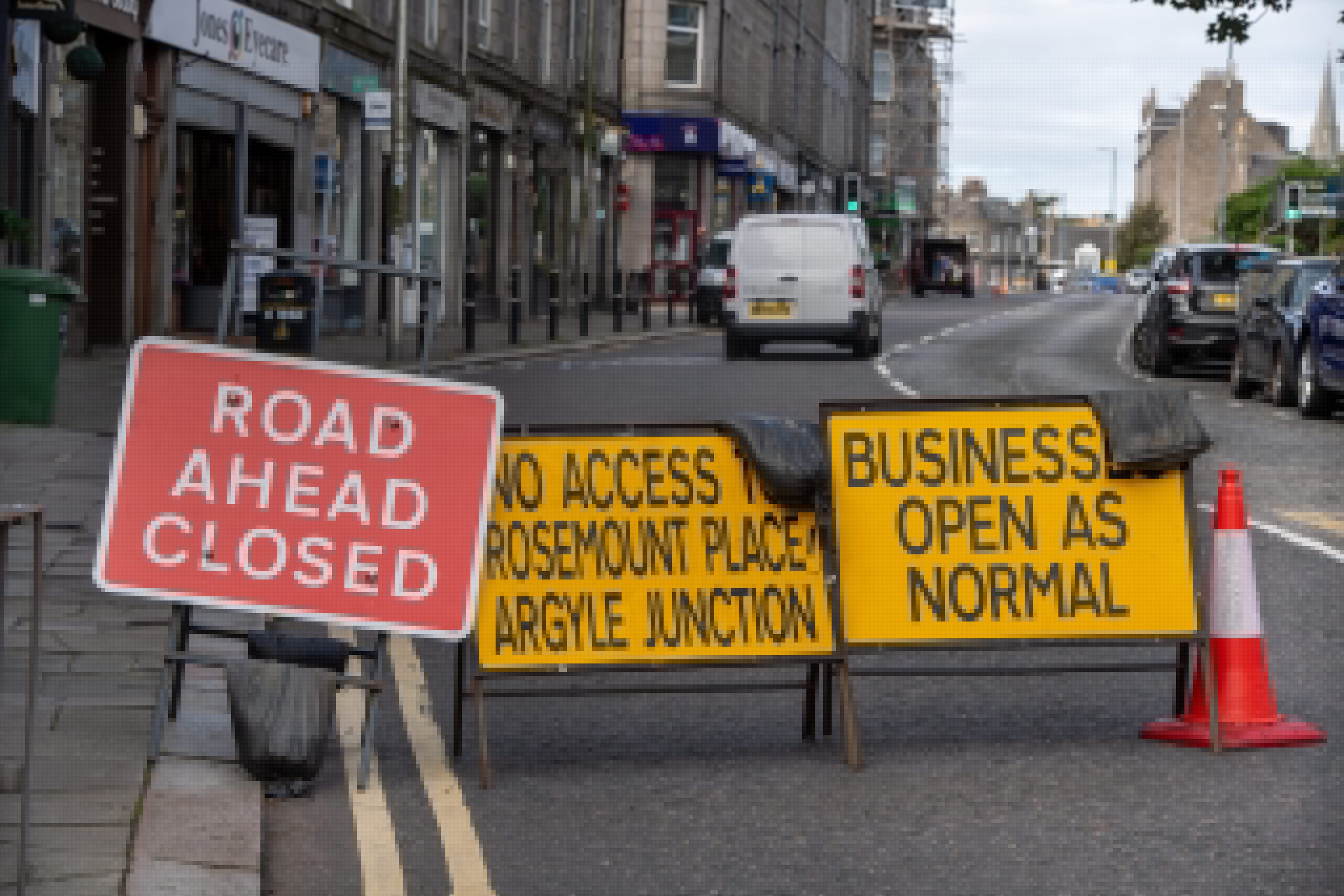 Five streets closed in Aberdeen as west end roadworks under way
