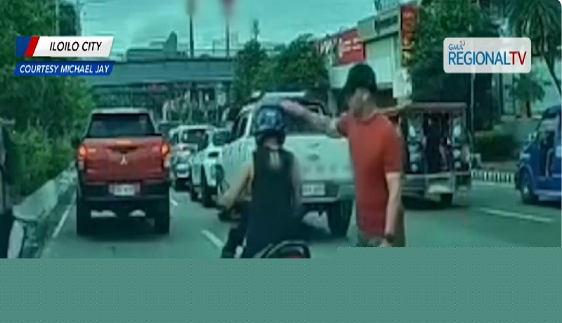 Rider, nakatikim ng kaltok sa lalaking tumatawid sa pedestrian lane