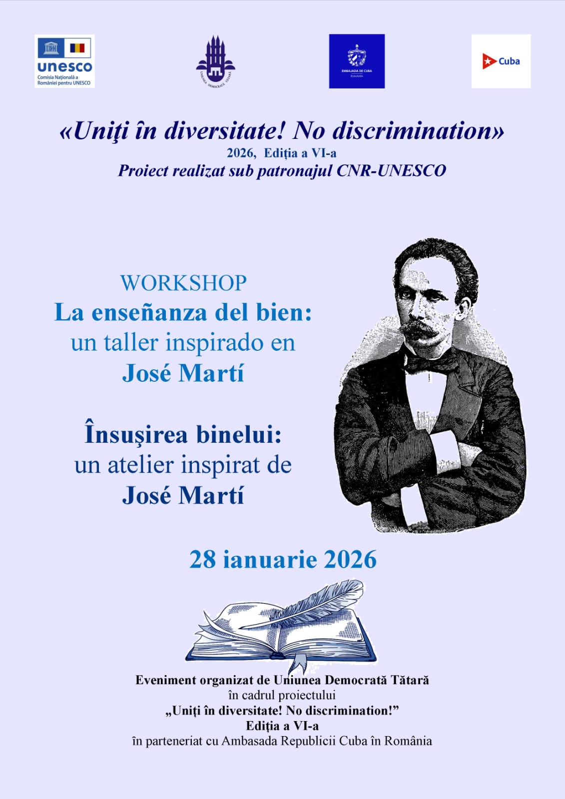 Tinerii români descoperă moștenirea lui José Martí într-un atelier organizat de Ambasada Cubei la București