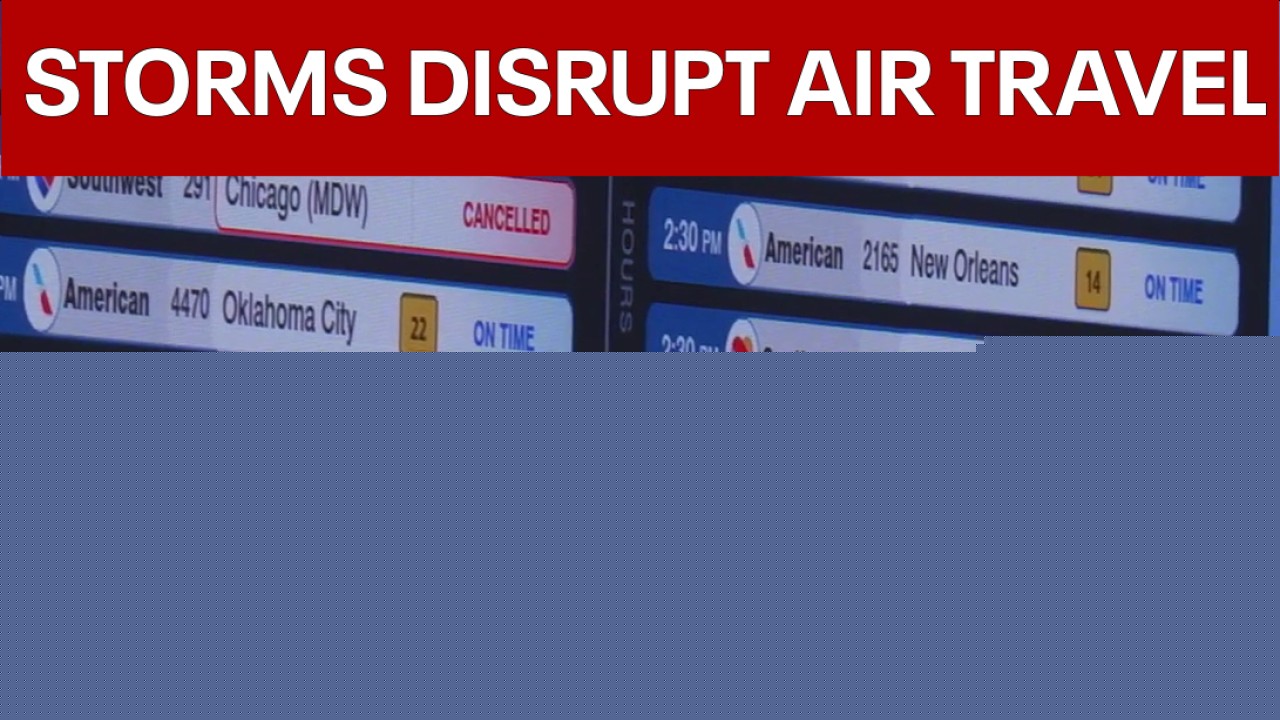 Severe storms causing nationwide travel issues