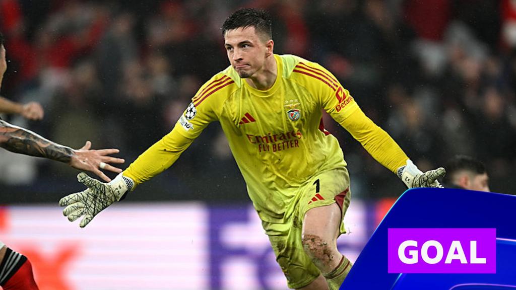 Watch Benfica keeper score stoppage-time goal against Real Madrid