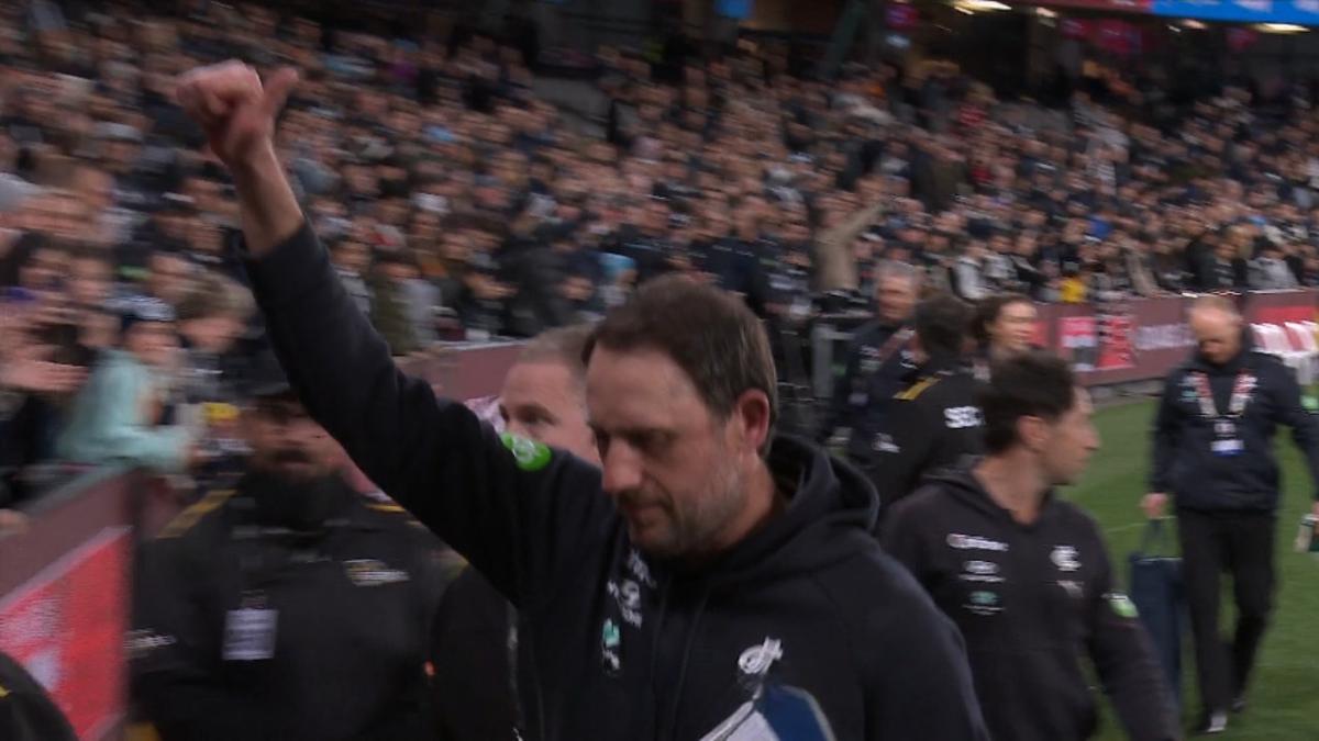 Carlton fans chant ‘We want Fraser’ during St Kilda win as interim coach nears decision