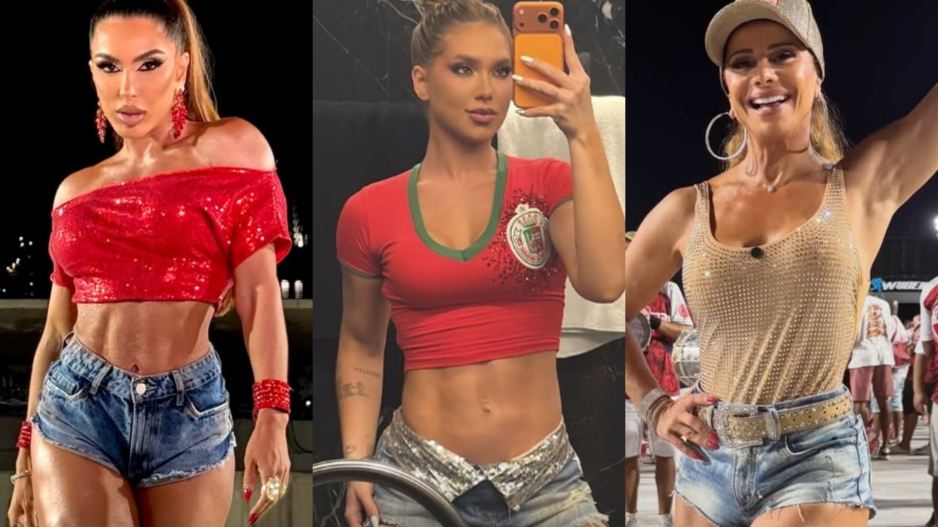 Moda prática no carnaval: short jeans domina os ensaios de musas e rainhas