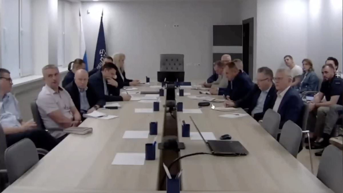 'Ukrainian intelligence is coming for every one of you': Moment Putin's defence officials panic when virtual meeting is hacked