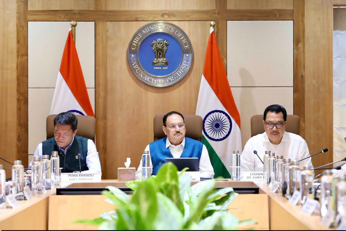 Union Minister J.P. Nadda Chairs Review Meeting On Arunachal Floods In Itanagar