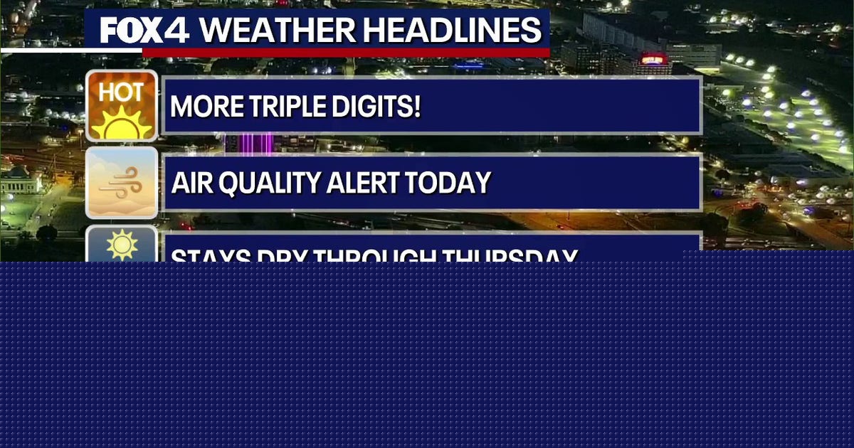 North Texas faces triple-digit heat and poor air quality before weekend humidity surge