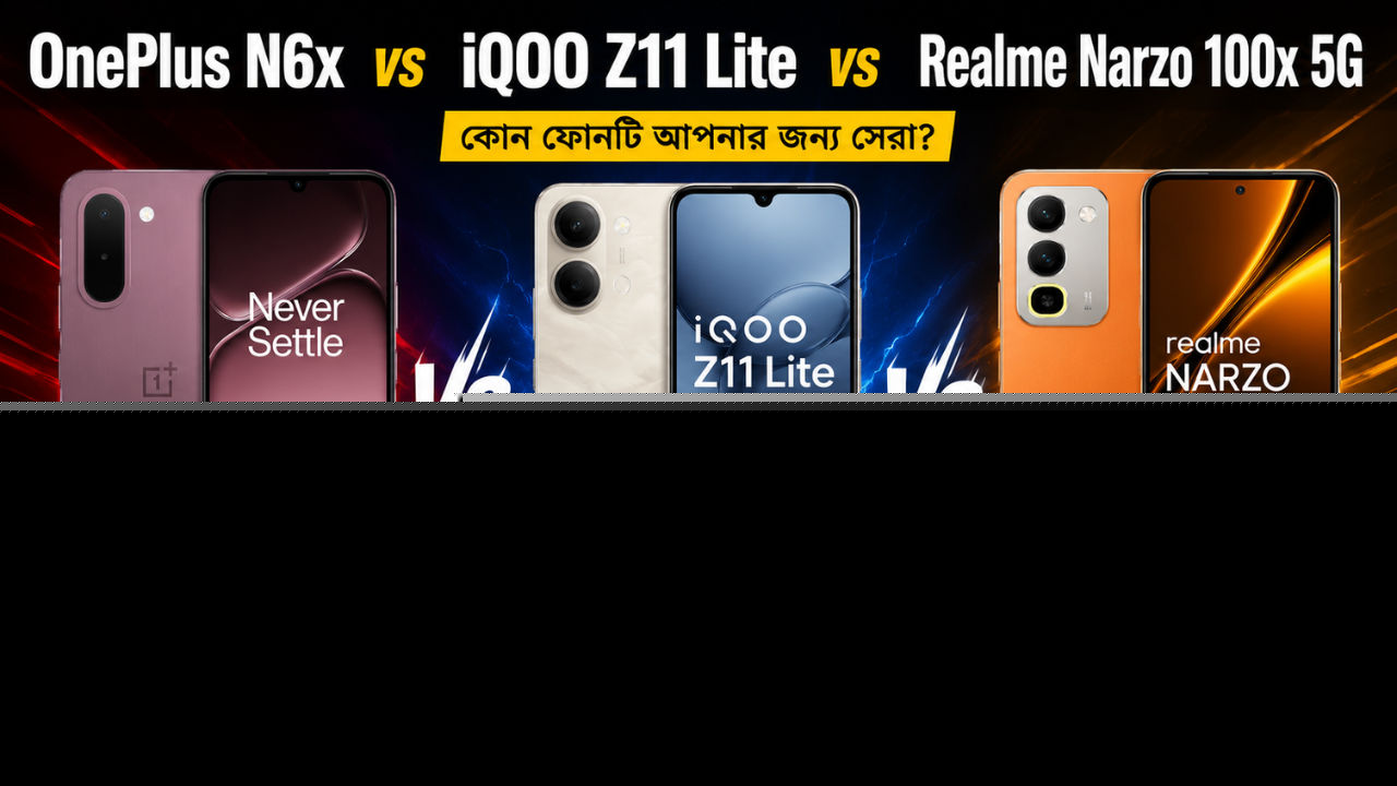 OnePlus N6x vs iQOO Z11 Lite vs Realme Narzo 100x 5G: ডিসপ্লে, প্রসেসর, ক্যামেরা, ব্যাটারি এবং দামের তুলনা