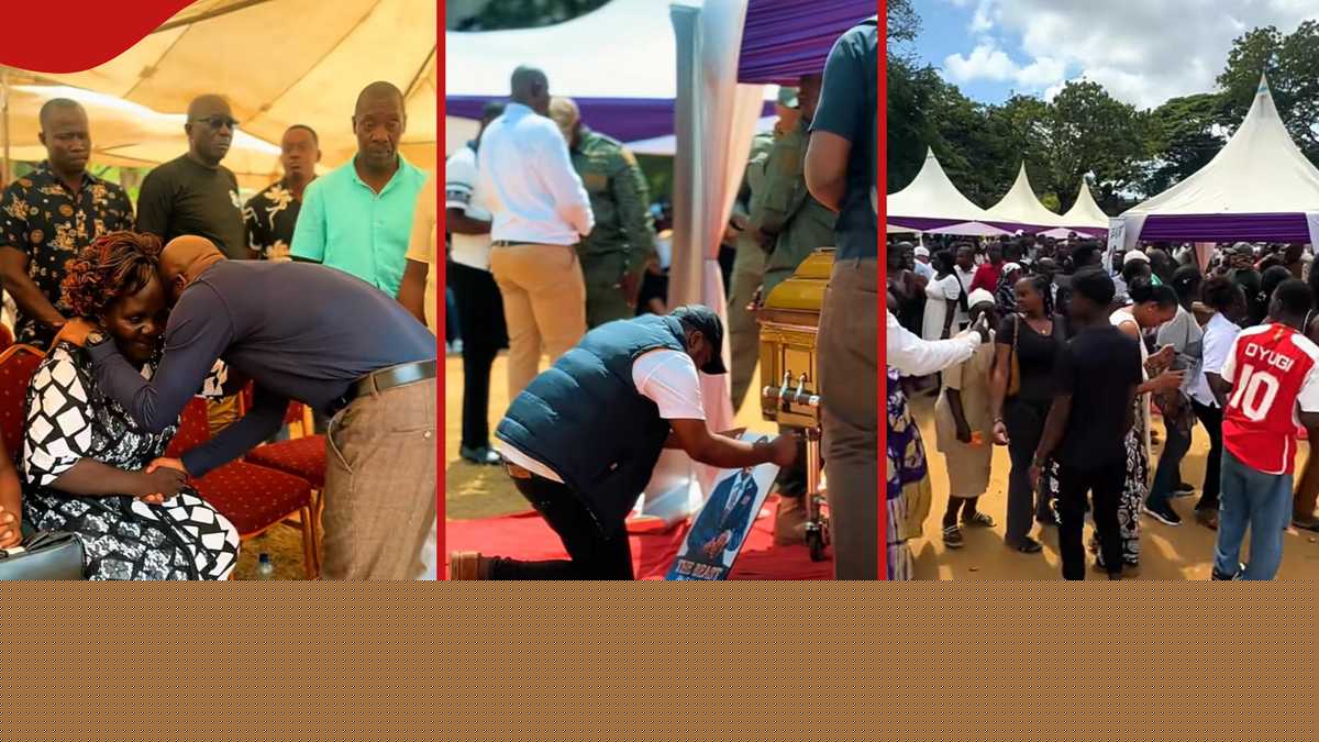 Emotional scenes as students, leaders show up to mourn Elvis Otieno 'Beast' during his requiem mass