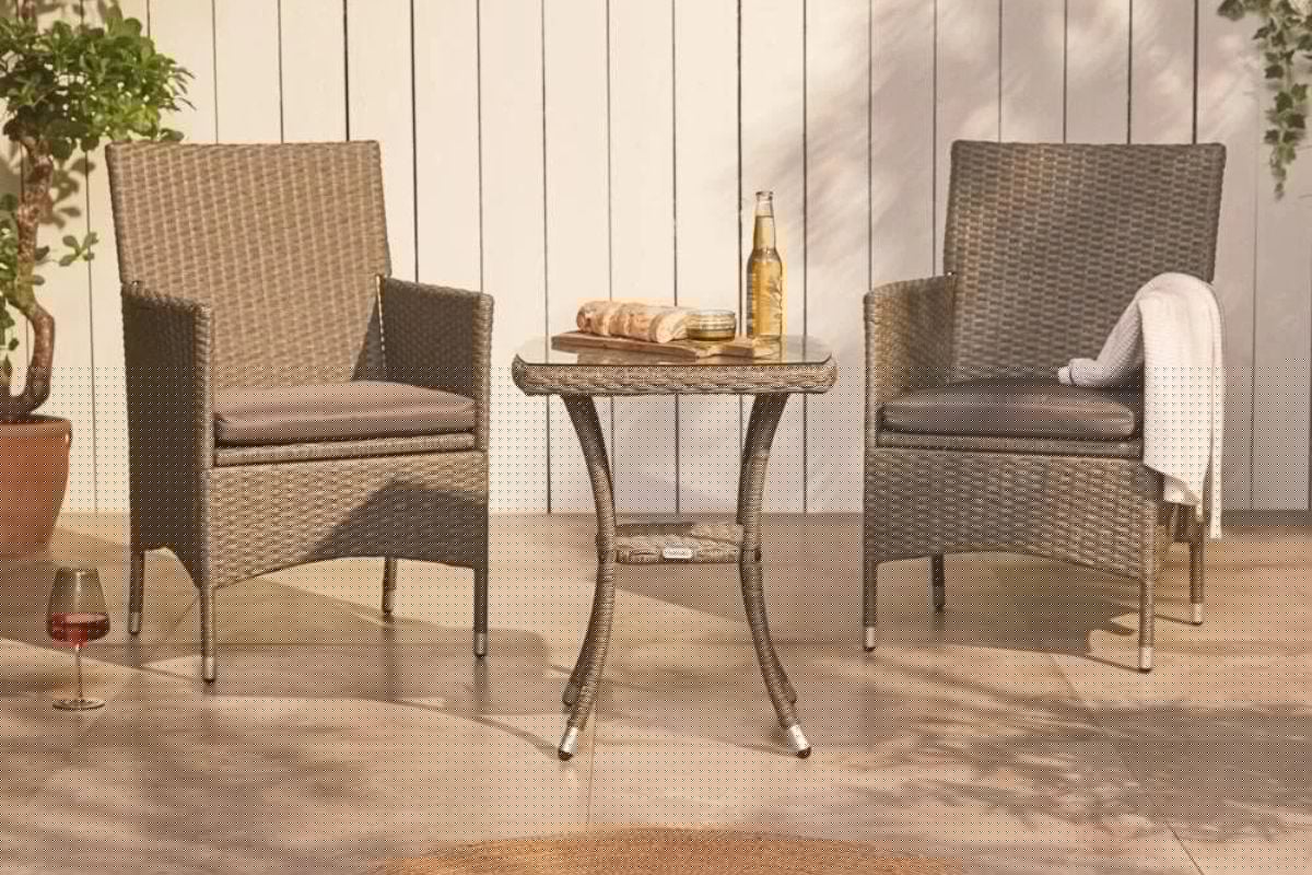 This £90 rattan bistro set is giving small gardens a stylish makeover