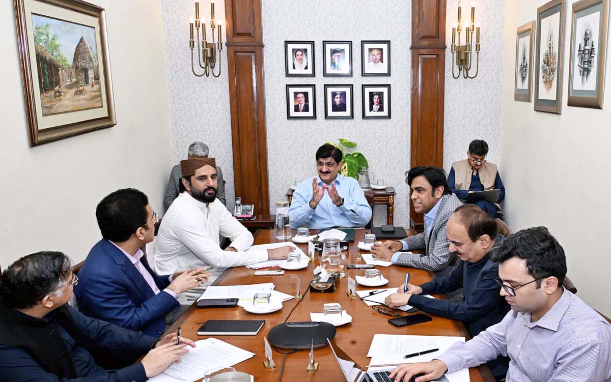 Sindh Chief Minister Syed Murad Ali Shah presides over a meeting at CM House to finalize the Wheat Growers’ Support Programme.