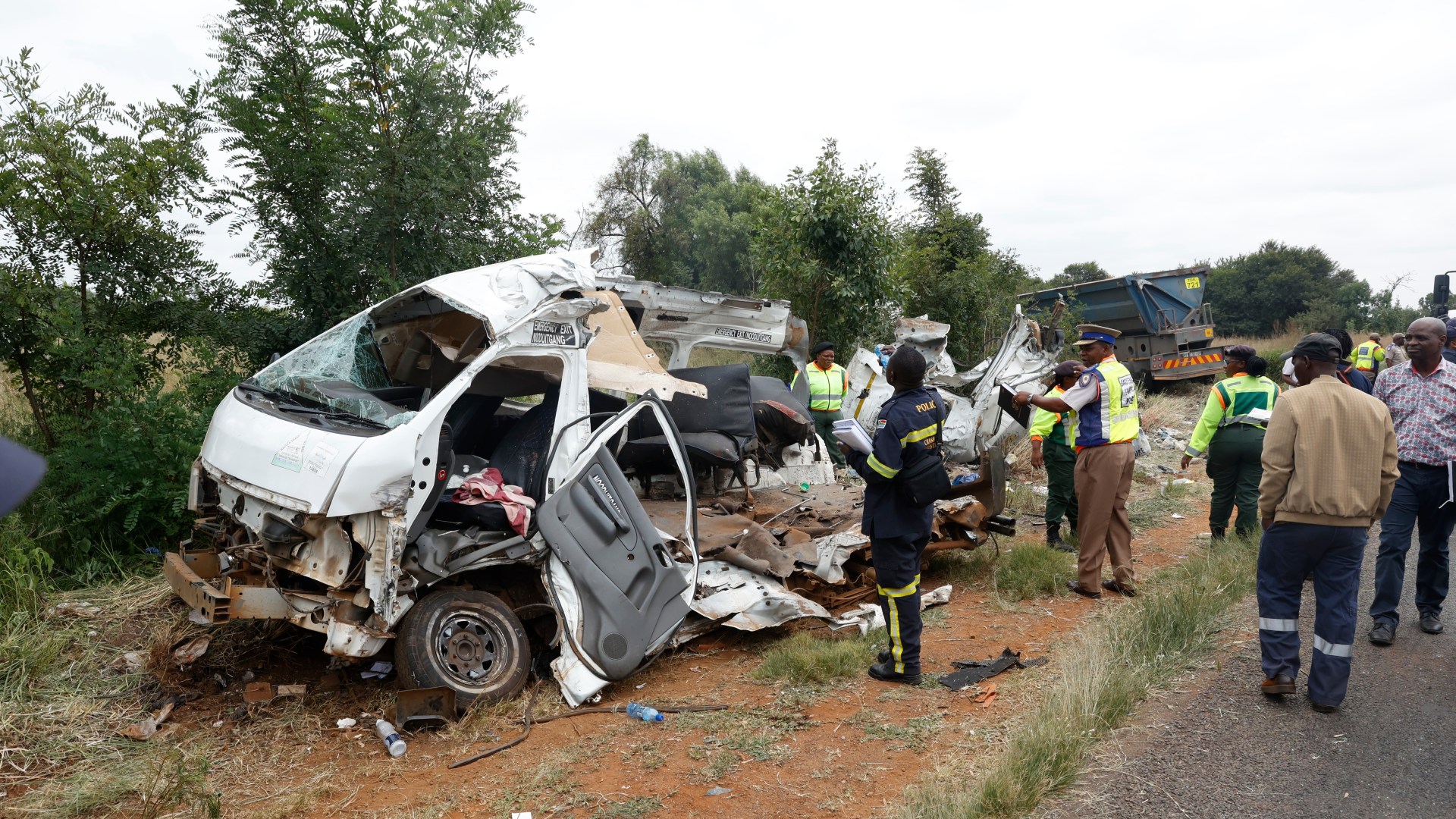 Schoolkid among 11 dead after truck ploughs into minibus just days after similar smash kills 14 children in South Africa