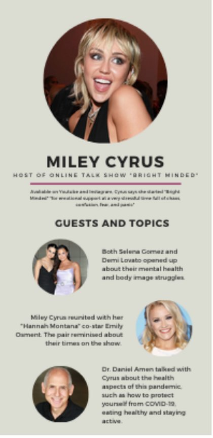 Miley Cyrus brings positivity to fans with IGTV show ‘Bright Minded’