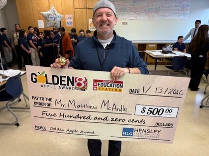 Christel House Academy South celebrates beloved teacher’s aide with Golden Apple Award