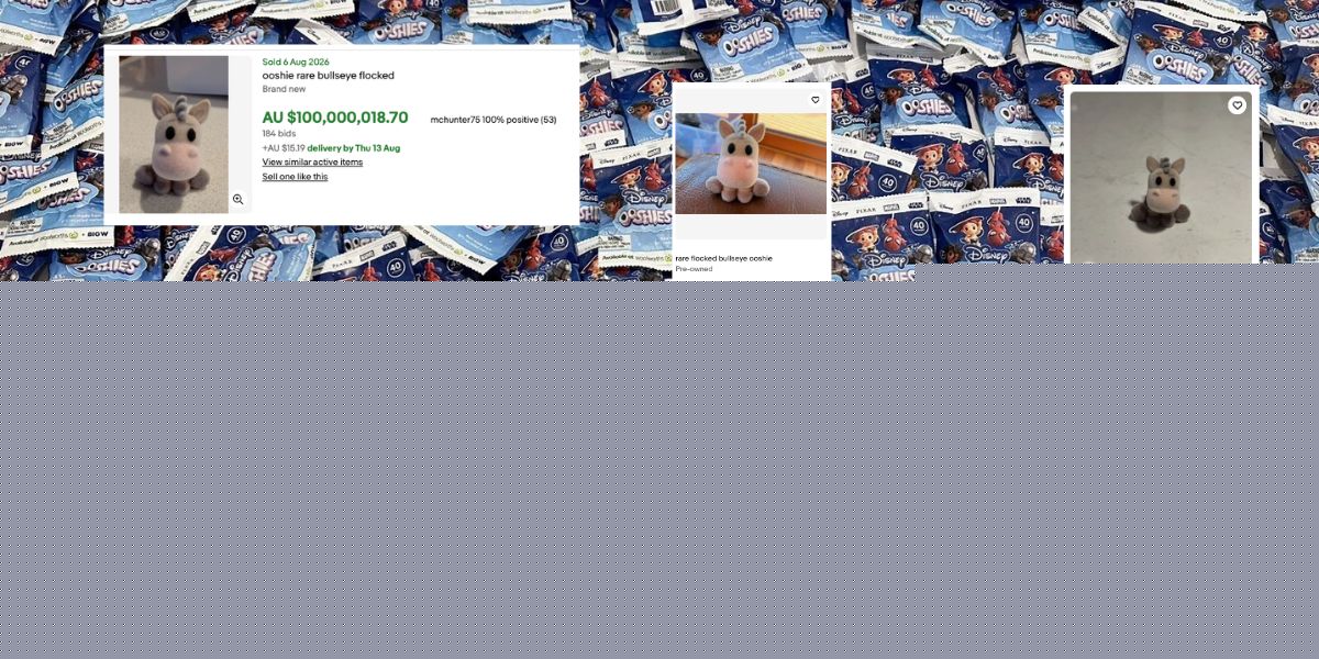 Parents Are Digging Through the Shopping Bags as a Rare Woolworths Ooshie Sparks eBay Frenzy
