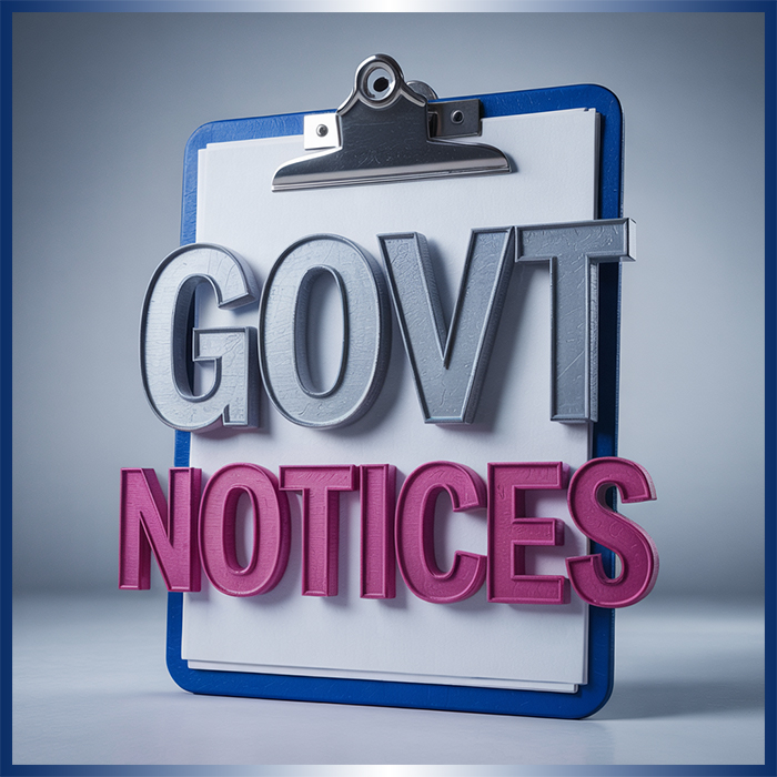 Official Govt & Legal Notices For Jan 29 2026