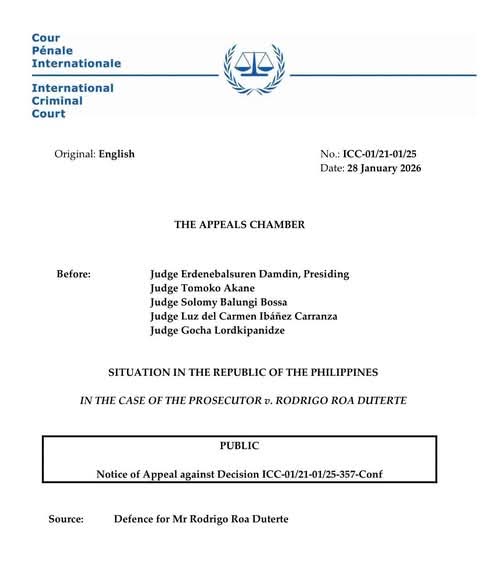 Duterte defense appeals for immediate release, VP Sara confirms firm trust in legal team