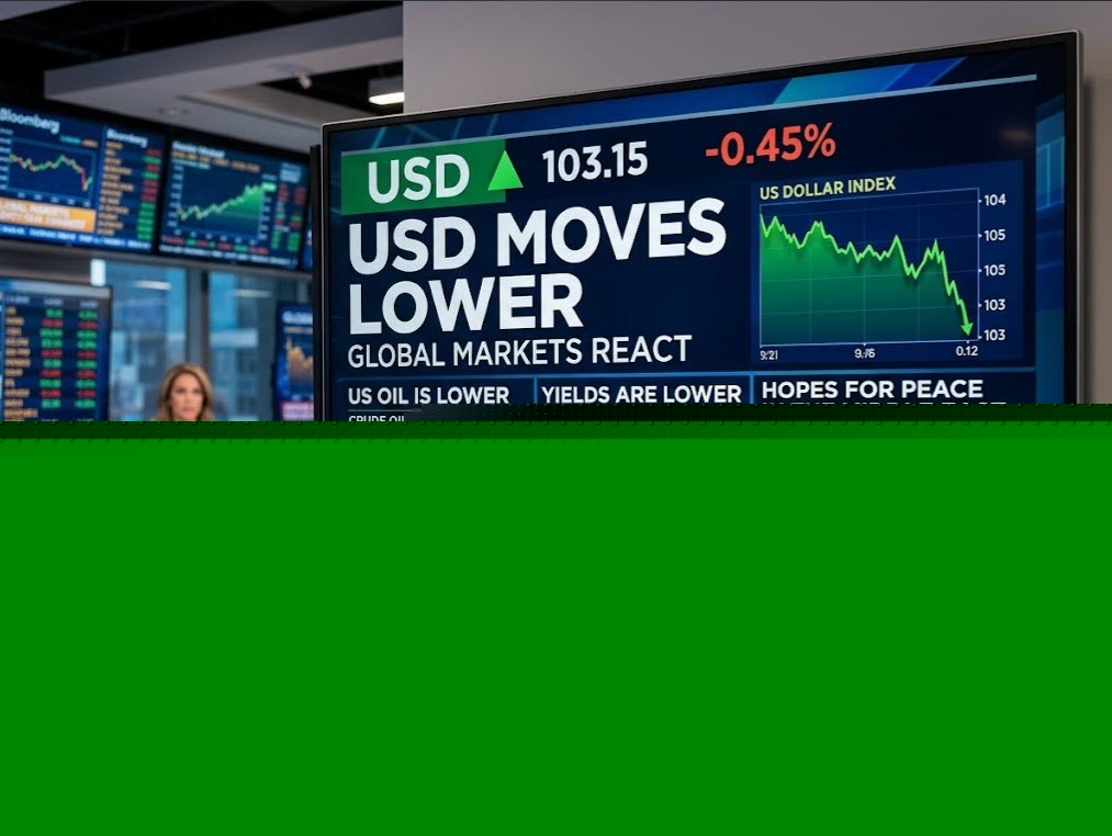 USD  moves lower as markets flip. Crude oil lower.