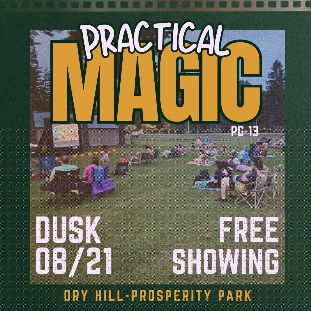 Raleigh County Parks and Recreation hosting “Movies on the Move: Practical Magic Edition” on August 21 at Dry Hill Prosperity Park
